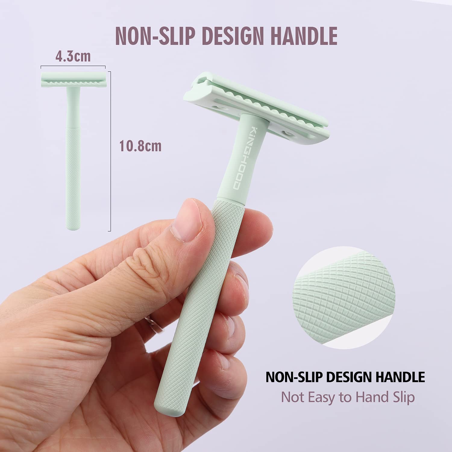 Premium Brass Safety Razor with 10 Double Edge Blades - Eco-Friendly Reusable Razor for Men with Weighted Long Handle - Best for Sensitive Skin & Wet Shaving - Perfect for Travel, Gifts & Sustainable Shaving Routine