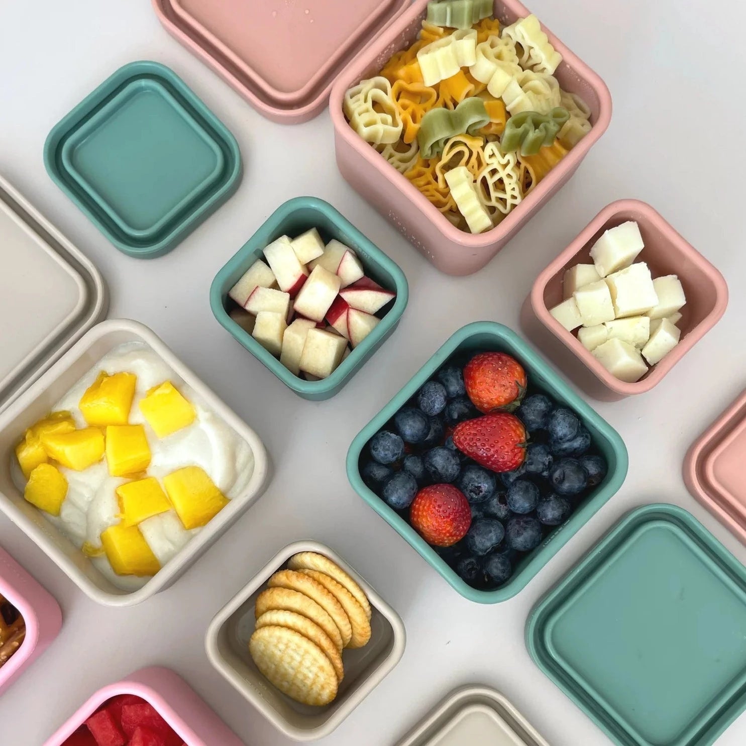 Eco-Friendly Silicone Small Container for Zero Waste Lifestyle - Perfect for Meal Prep, Snacks, and Travel Storage | Nude Color