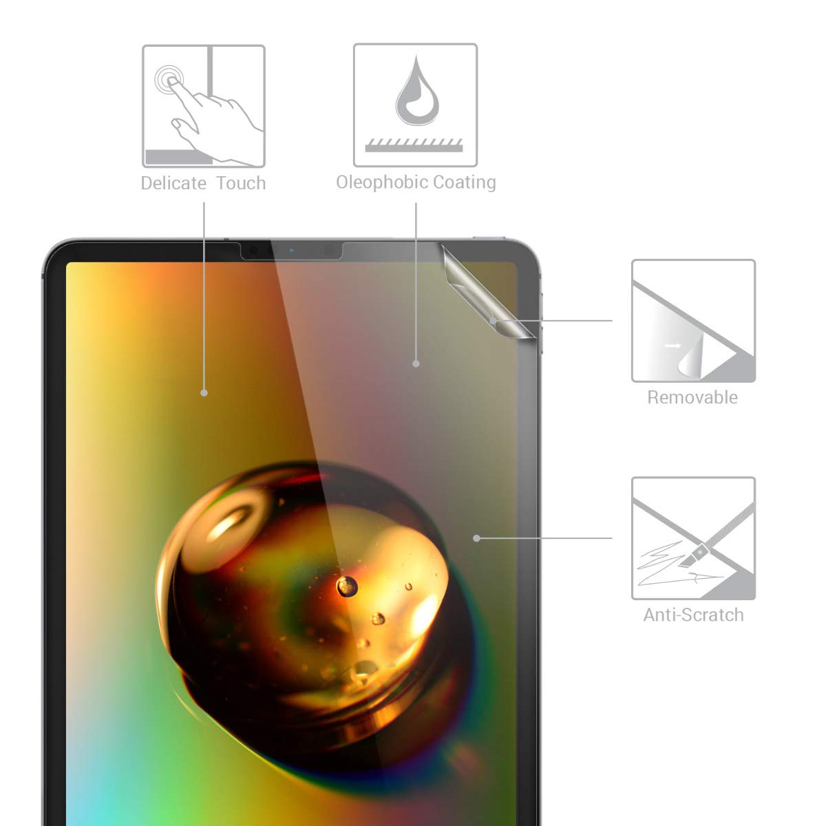 kwmobile Matte Screen Protector for Apple iPad Air 5th Gen (2022) & iPad Pro 11