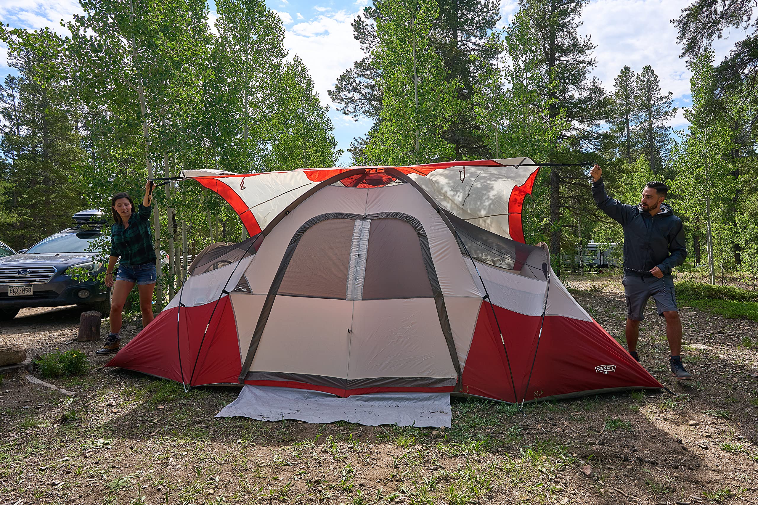 Bristlecone 8-Person Modified Dome Camping Tent - Waterproof, Spacious Family Tent for Car Camping, Outdoor Adventures, Music Festivals & Backpacking | Perfect for Road Trips, Group Camping & Summer Festivals
