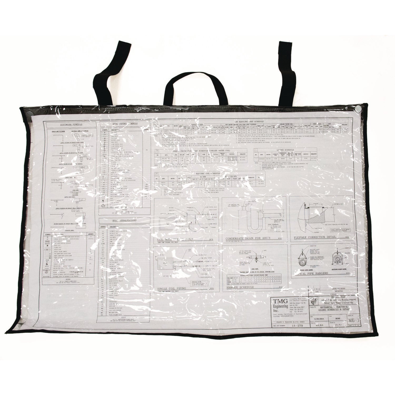 AdirOffice Large Document Protection Blueprint Plan Holder - Clear Arch D (24 x 36) Size for Blueprints, Drawings & Posters | Perfect for Architects, Engineers & Office Organization