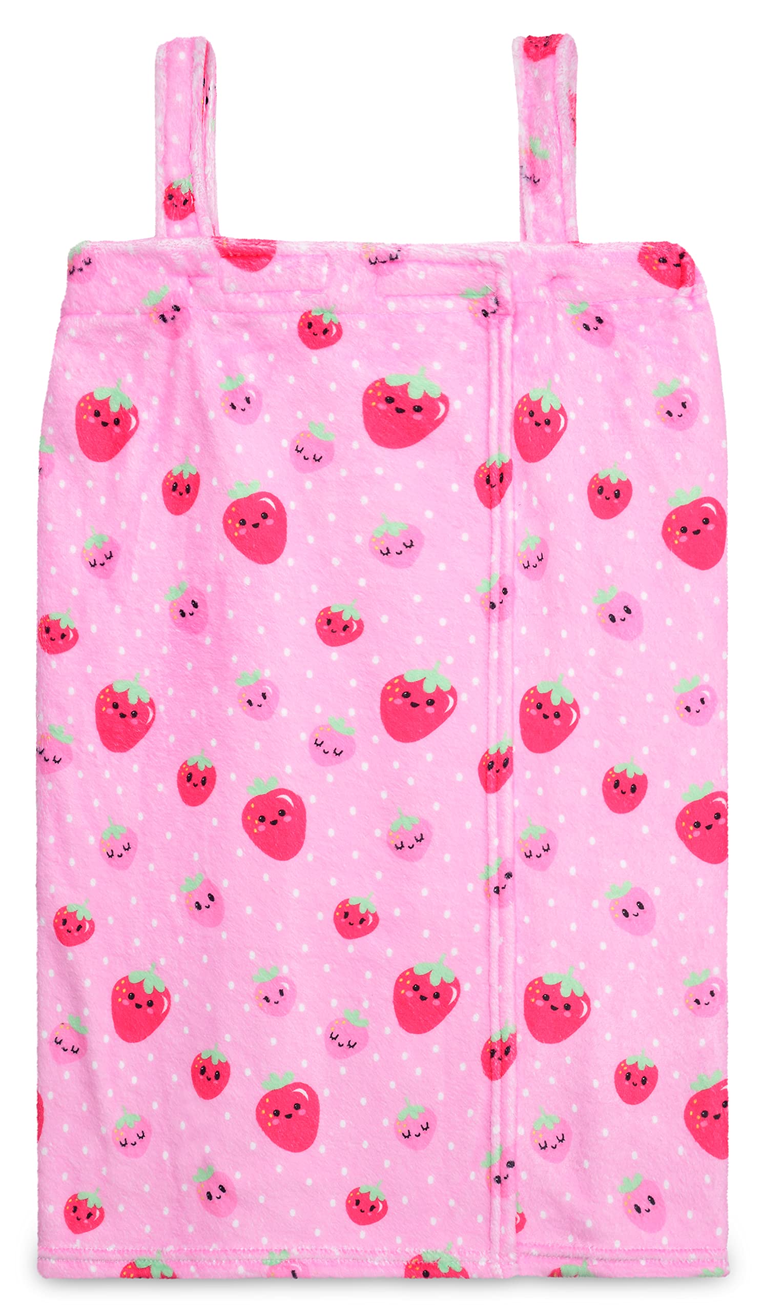 iScream Big Girls' Silky Soft Plush Spa Robe Wrap - Cozy Bathrobe for Women & Teens - Perfect for Home Relaxation, Travel, Summer Camp - Snacks & Sweets Collection - Ideal for Spa Days, Lounging & Gift Giving