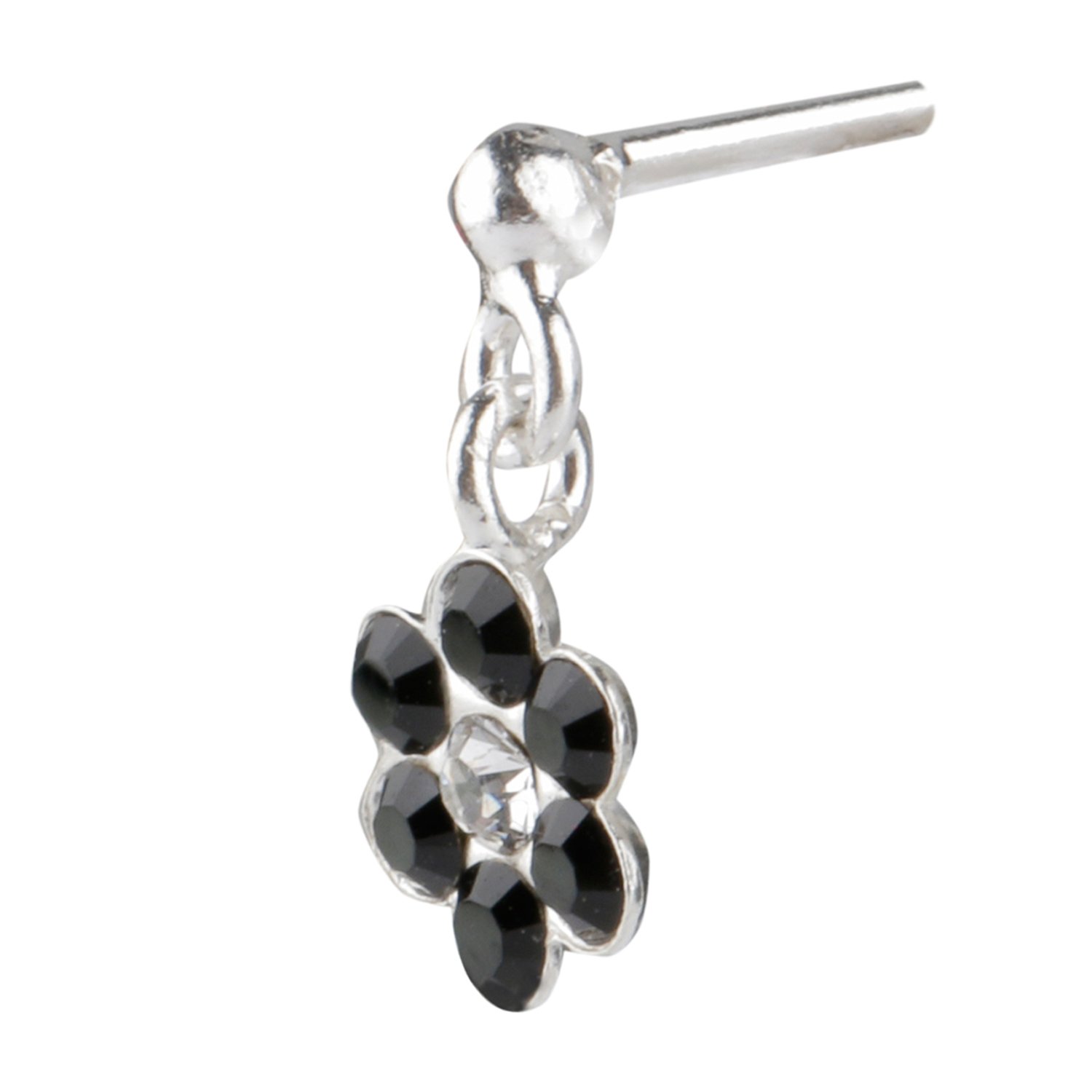 Stylish Flower Hanging Color Nose Pins for Women & Girls | Fashion Jewelry Accessories for Parties, Weddings & Festivals | Nemichand Jewels
