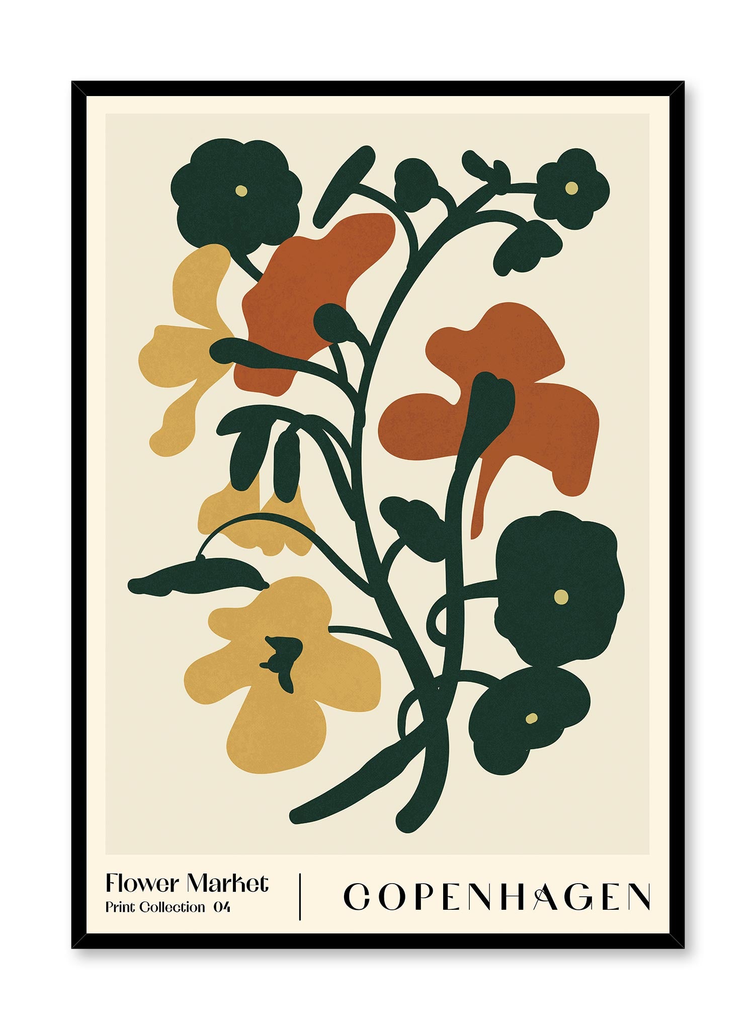 Vintage Copenhagen Market Poster - Wall Art Decor for Home, Office & Cafe - Perfect for Scandinavian & Travel Theme Decorations