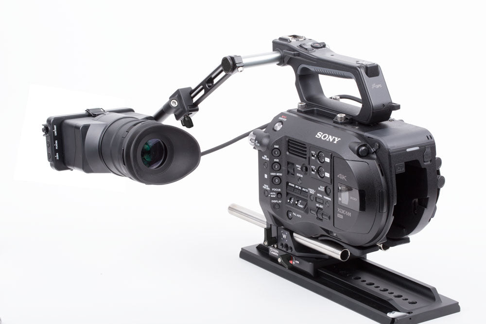 UVF Mount for Sony FX9, FS7, FS7mkII & Panasonic EVA1 Cameras - Universal Viewfinder Mount Without Clamp - Perfect for Cinematic Filmmaking & Professional Videography