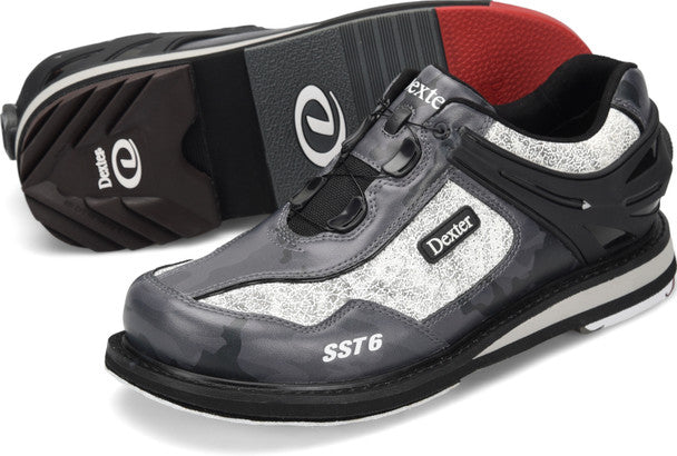 Dexter Men's SST 6 Hybrid Right Hand Bowling Shoes - Grey Camo Multi Color | Perfect for League Play & Tournament Bowling