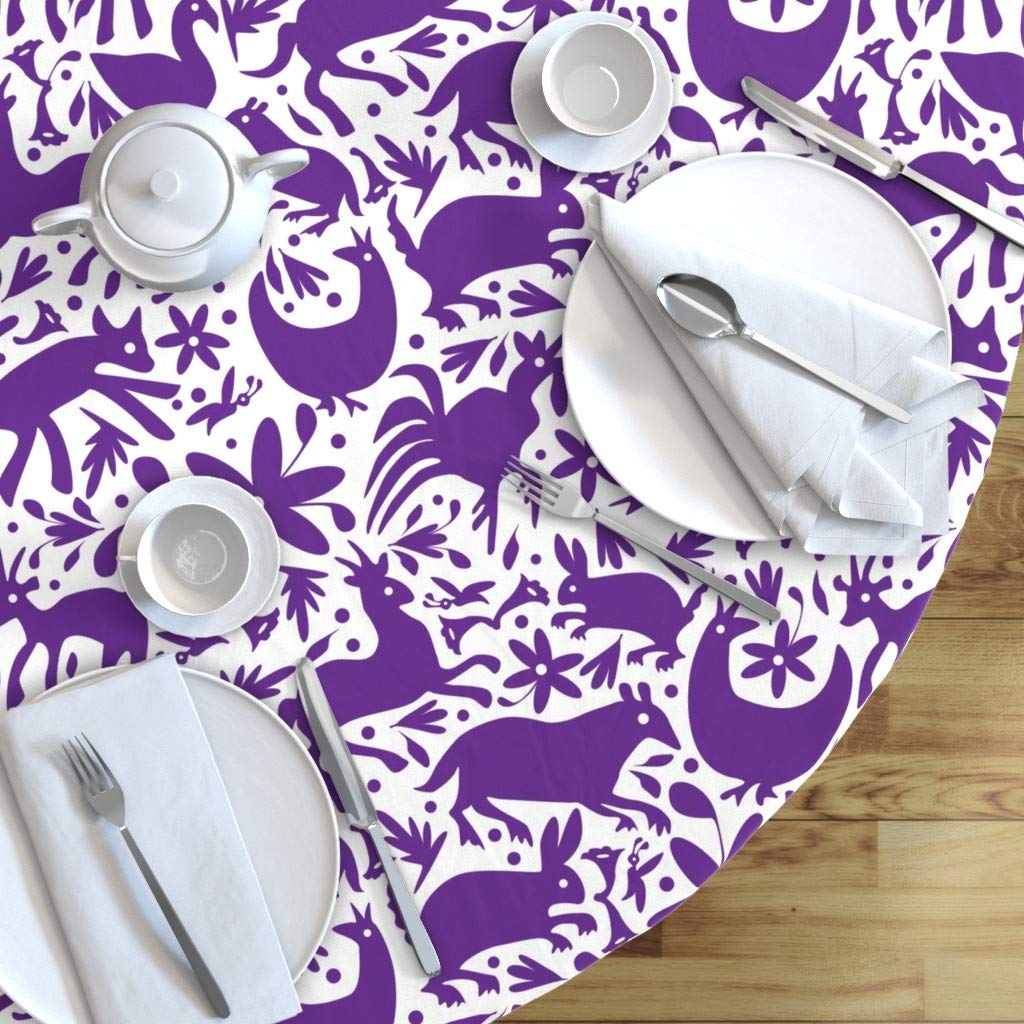 Custom Printed Cotton Sateen Tablecloth 70
