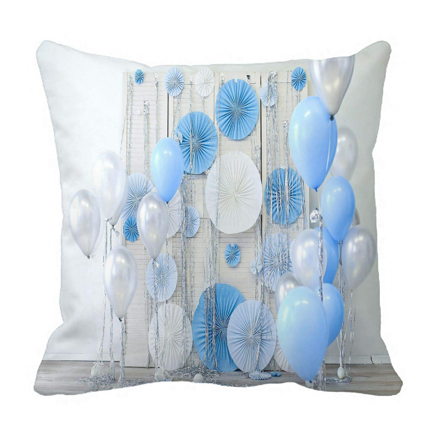 ABPHQTO Birthday Cake Pillow Cover - 20x20 Inch Decorative Cushion Case for Sofa, Bed & Home Decor - Soft Two-Sided Design for Birthday Parties, Living Room & Bedroom Accents