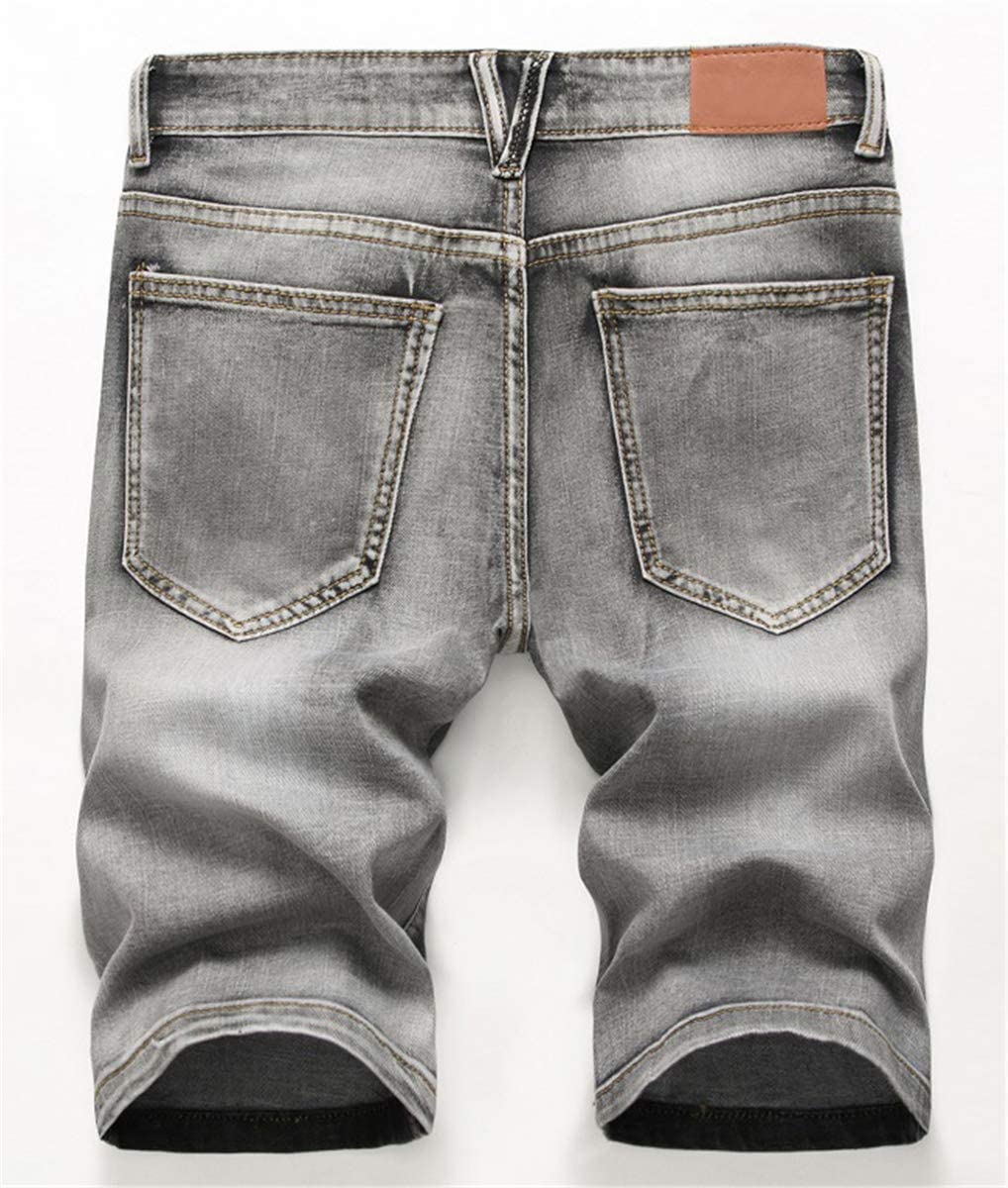 **Betusline Men's Distressed Ripped Denim Shorts - Classic Straight Fit Casual Jean Shorts for Summer | Perfect for Beach, Travel & Streetwear**