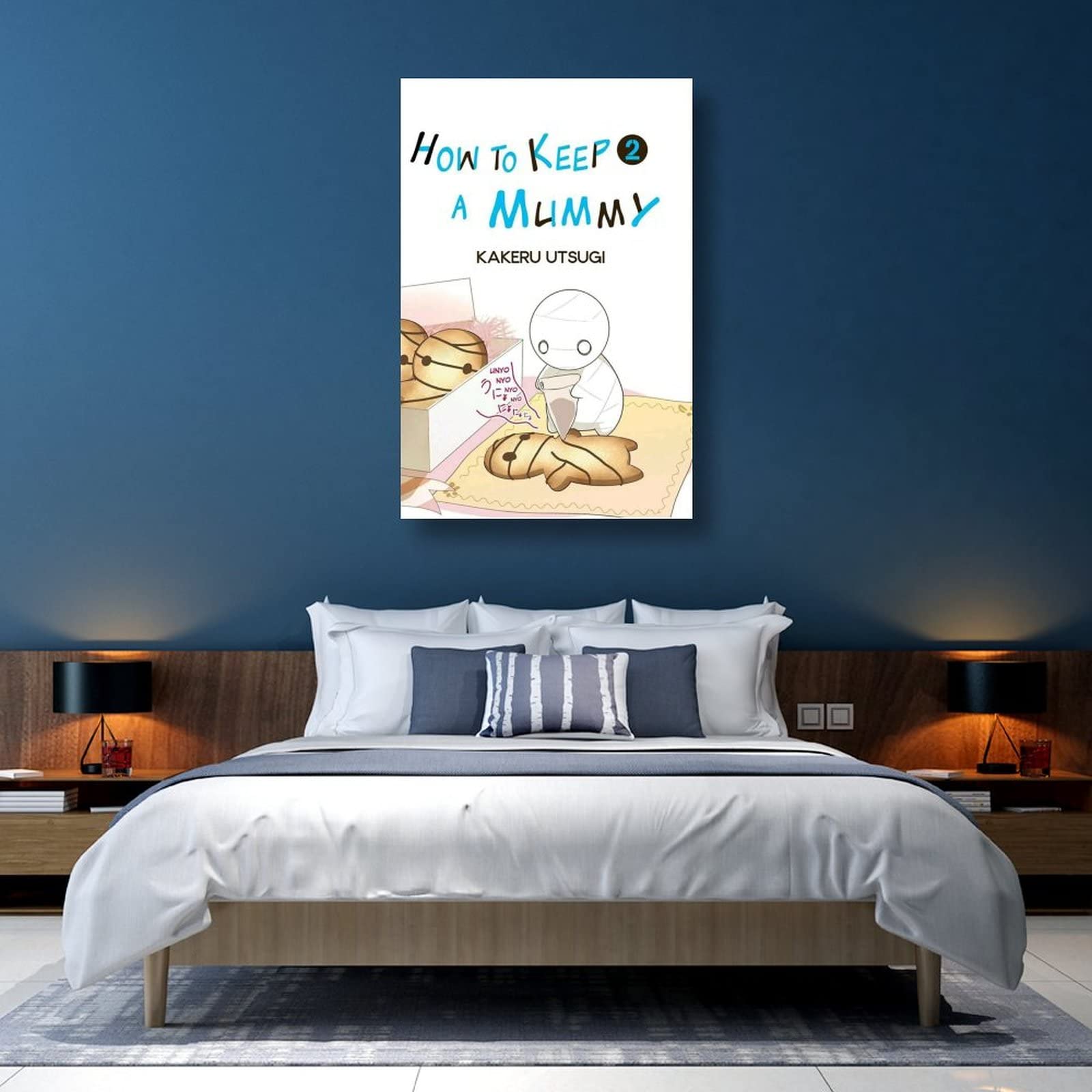 Cute How to Keep a Mummy Anime Wall Art Poster - Japanese Pet Decor Canvas Painting Print (24x36 inches/60x90cm) Framed/Unframed - Perfect for Living Room, Bedroom & Anime Fan Gifts