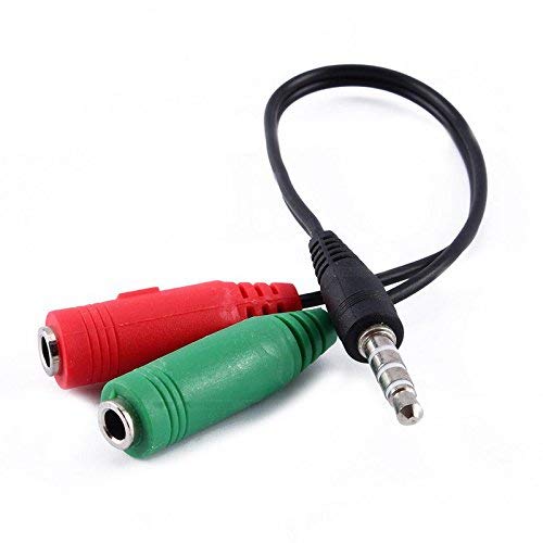 3.5mm Stereo Splitter Audio to Mic Headset Jack Adapter - Dual Headphone & Microphone Connector for Smartphones, PC, Laptop - Perfect for Gaming, Online Meetings & Music Sharing - by axGear