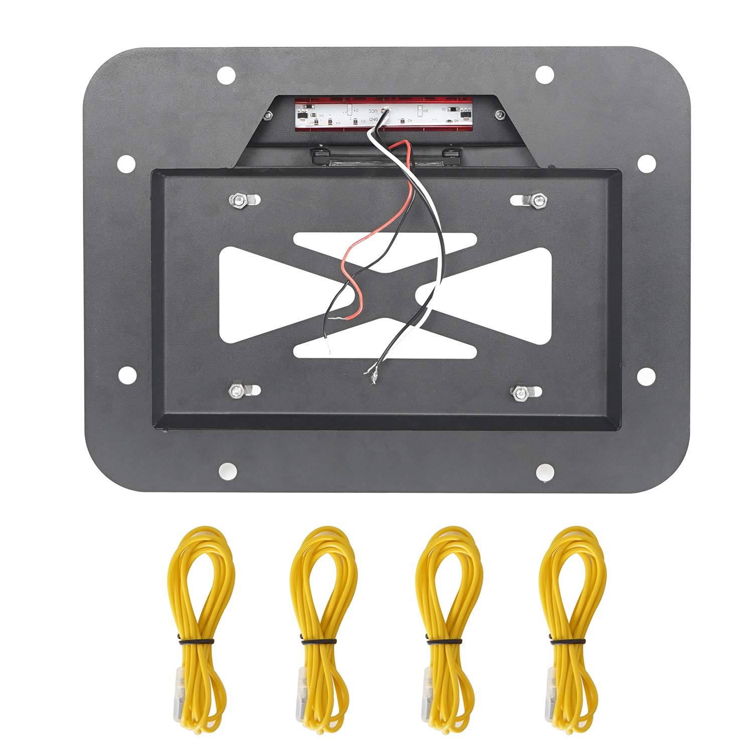 Wrangler Spare Tire Delete Kit with License Plate Relocation & LED Light - Compatible with Jeep Wrangler JK & Unlimited 2007-2018 | Off-Road Accessories for Rear Bumper Customization