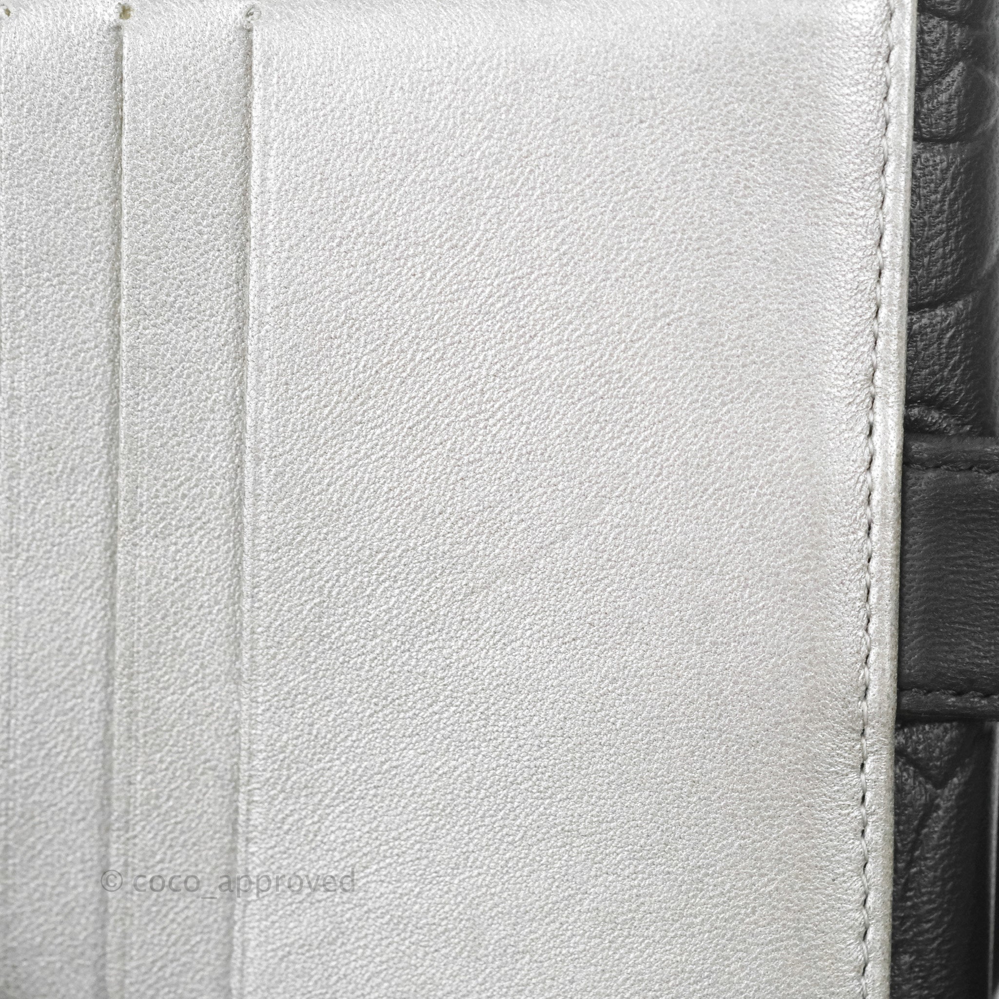 Chanel Camellia Embossed Tri-Fold Short Wallet in Black Lambskin with Silver Hardware - Luxury Compact Wallet for Everyday Use & Special Occasions