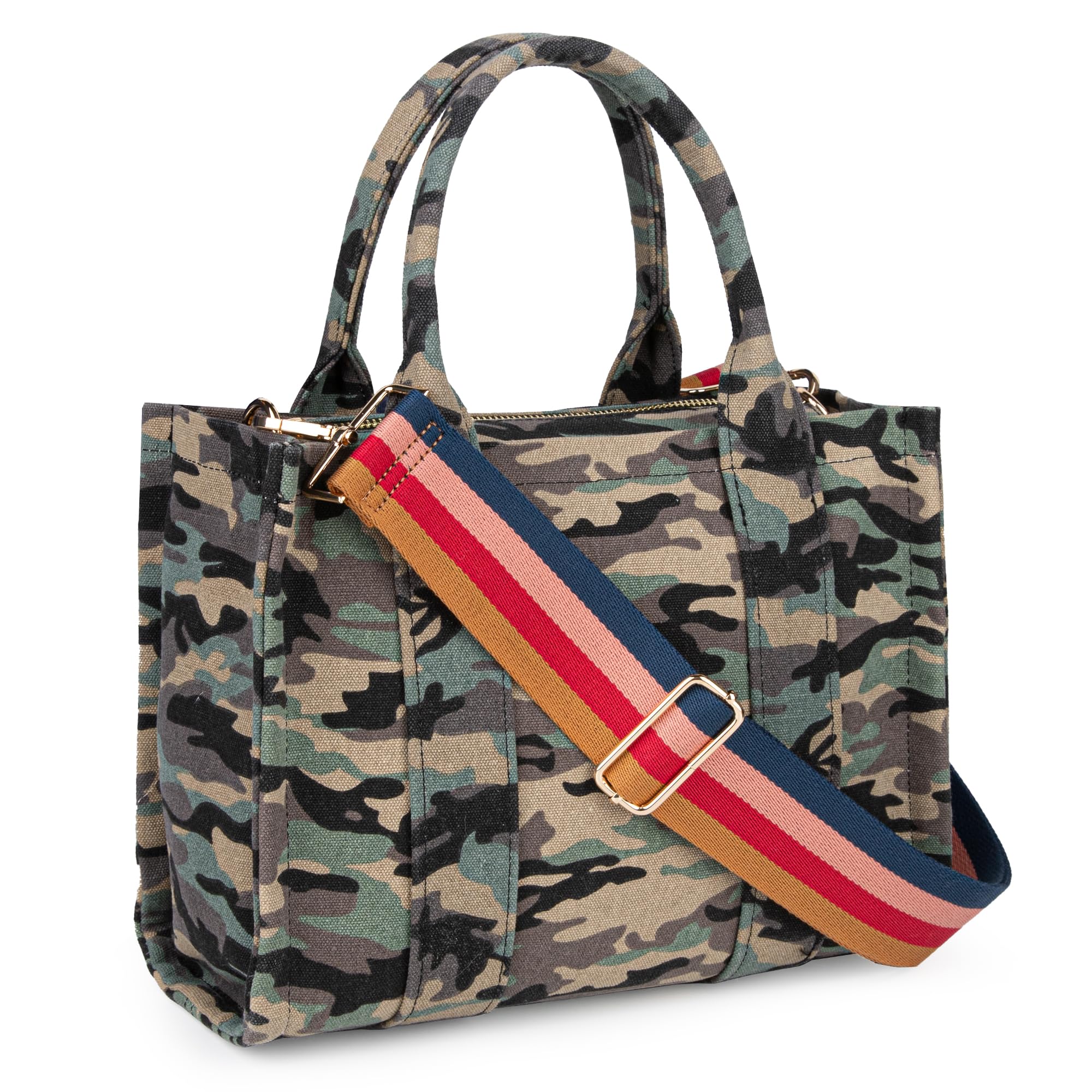 Stylish Canvas Tote Bag for Women - Durable Top Handle & Crossbody Shoulder Bag - Perfect for Work, Shopping & Beach Outings