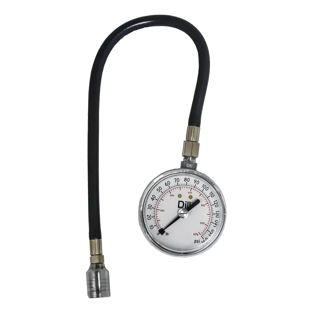 Dill 8810J Large Bore Aircraft Tire Gauge - 0-160 PSI Heavy Duty Tire Pressure Gauge for Aviation & Industrial Use | Perfect for Airplane Tires, Heavy Equipment & Truck Tires