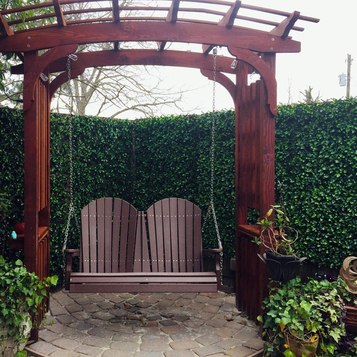 DOEWORKS Expandable Fence Privacy Screen - 2PCS Artificial Ivy Fencing Panels for Balcony, Patio, Backyard & Garden Decor | UV Resistant Outdoor Privacy Barrier for Home, Wedding Backdrop & Landscape Design