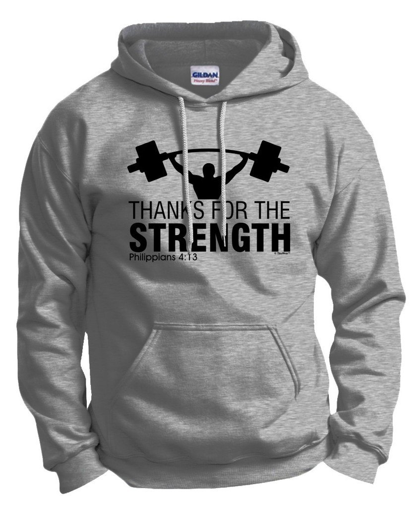 Christian Gym Workout Hoodie Sweatshirt - Inspirational Faith-Based Apparel for Strength Training & Fitness Motivation | Perfect for Church Workouts, Bible Study Groups & Christian Athletes