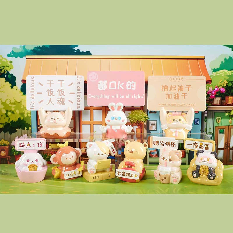 Hardworking Animals Bean Series Blind Box - Cute Collectible Mini Figurines for Kids & Adults - Perfect for Gifts, Party Favors, and Desk Decor
