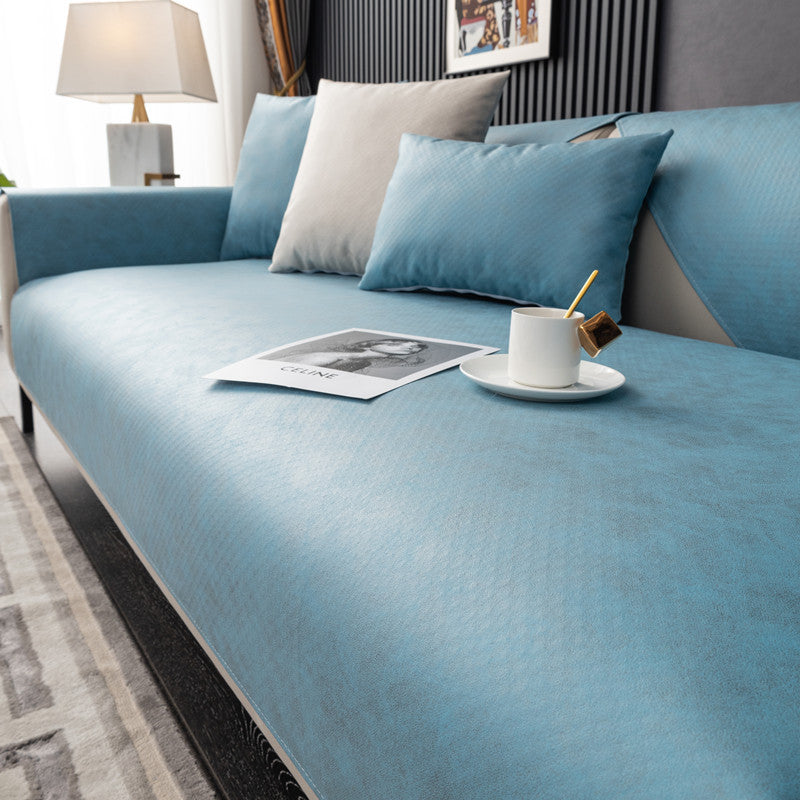 Jessa Faux Leather Waterproof Sofa Cover - Protects Couches from Spills, Pets & Wear - Perfect for Living Room, Family Room & Home Office Furniture Protection