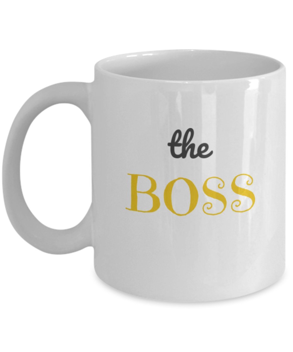 ZAPBEST Boss Mom Mug - Funny & Inspirational 11oz Ceramic Coffee Cup for Women, Perfect Gift for Working Moms, Mother's Day, Office Use & Home Coffee Break