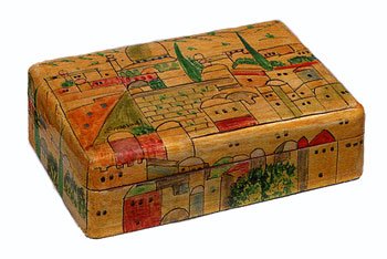 Handcrafted Wooden Jewelry Box with Jerusalem Olive Wood - Perfect for Organizing Necklaces, Rings & Earrings - Elegant Gift for Women & Home Decor