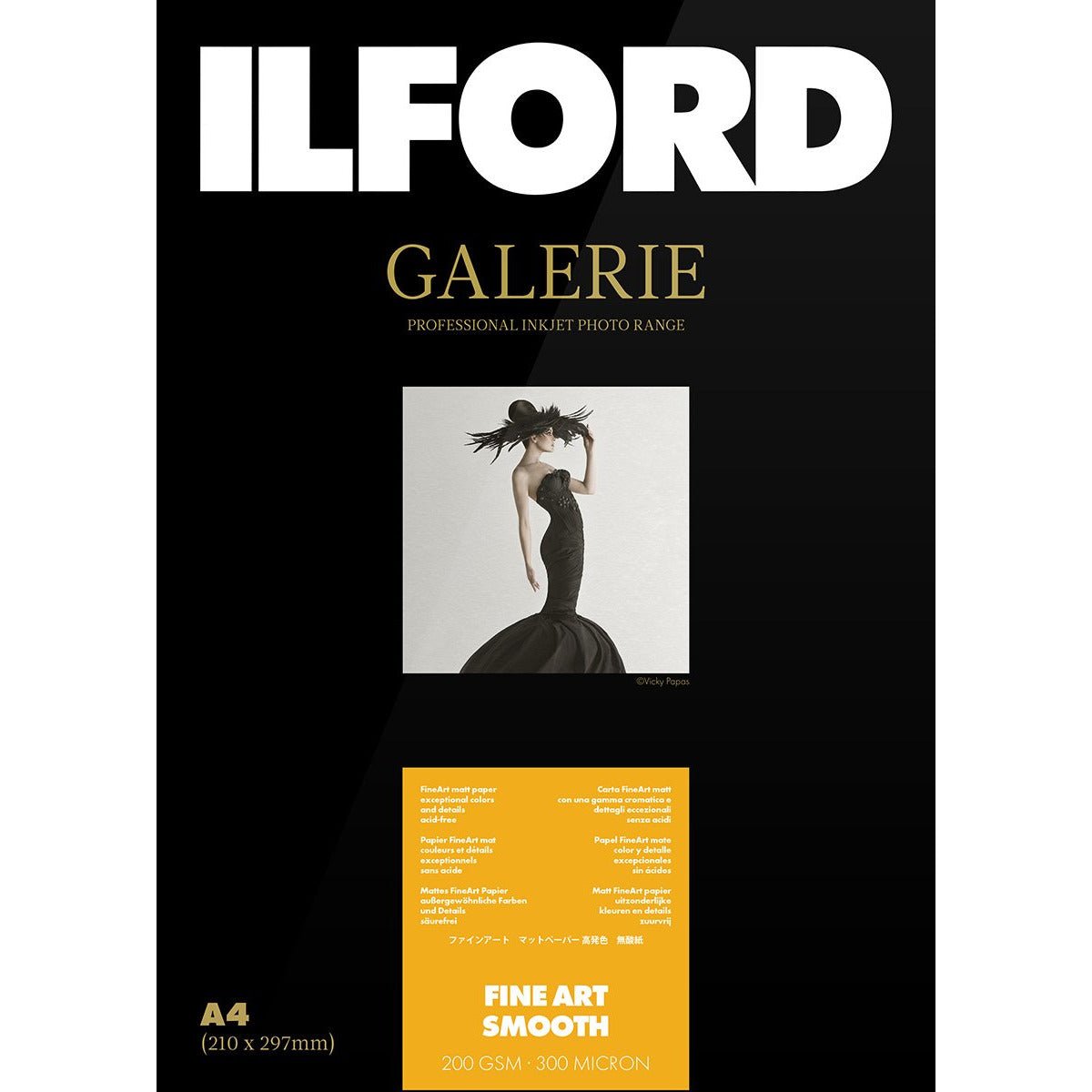 ILFORD Galerie Fine Art Smooth 200gsm A3 Photo Paper - 25 Sheets for Professional Photography, Art Prints & High-Quality Presentations | Perfect for Home Decor, Gallery Exhibitions & Artist Portfolios
