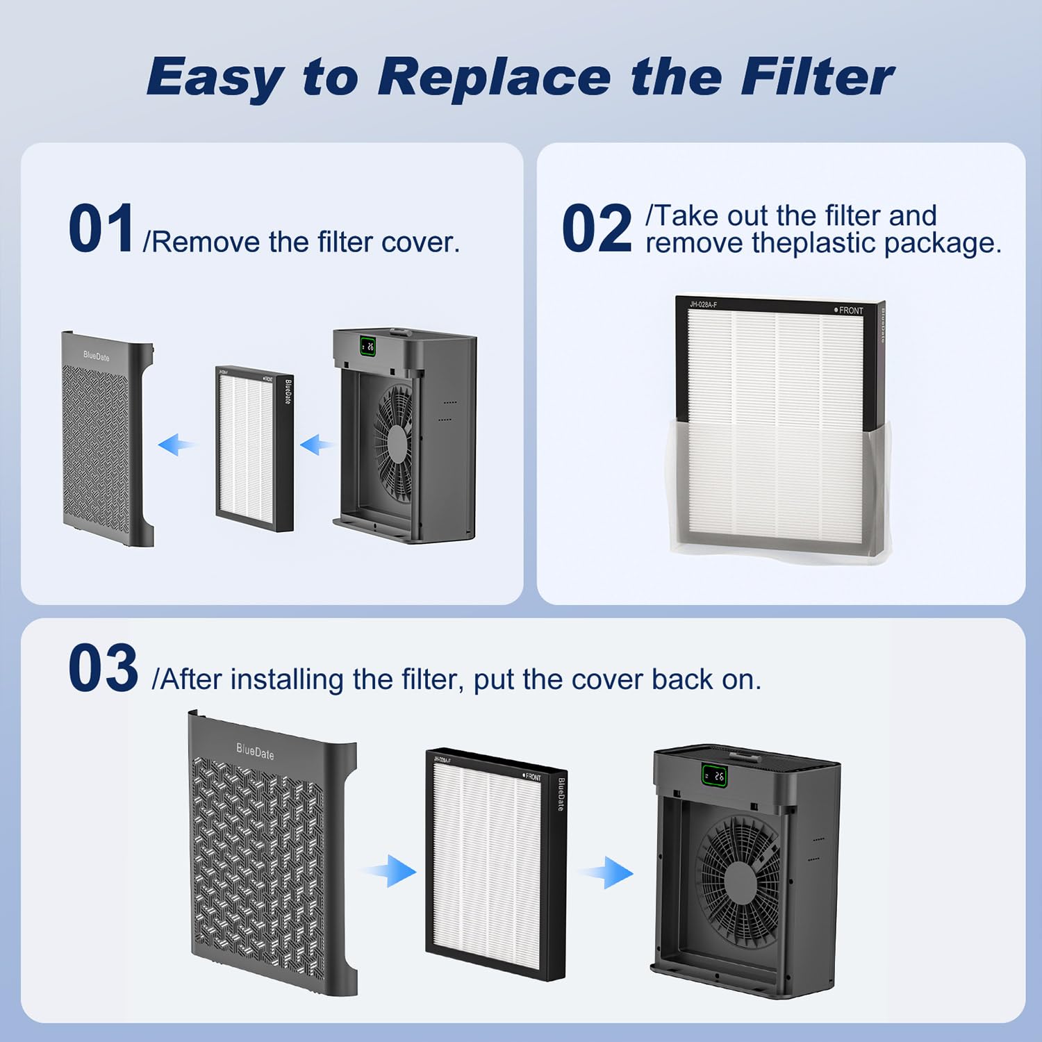 HEPA Air Purifier for Large Rooms up to 1100 Sq Ft - PM2.5 Display & Air Quality Sensor, Removes Pet Hair, Dust, Smoke & Odors, 25dB Ultra-Quiet Sleep Mode with Timer & Aromatherapy Function | Perfect for Bedrooms, Living Rooms & Offices