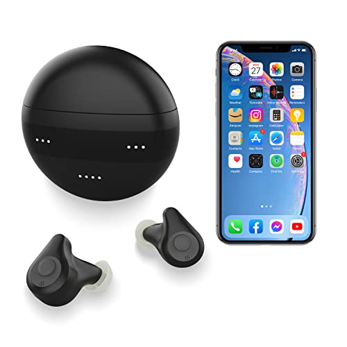 Rechargeable Bluetooth Hearing Aids for Seniors & Adults - Noise Cancelling, APP Control, Wireless Music Streaming, Hands-Free Calling | Perfect for TV Watching, Phone Conversations & Outdoor Activities