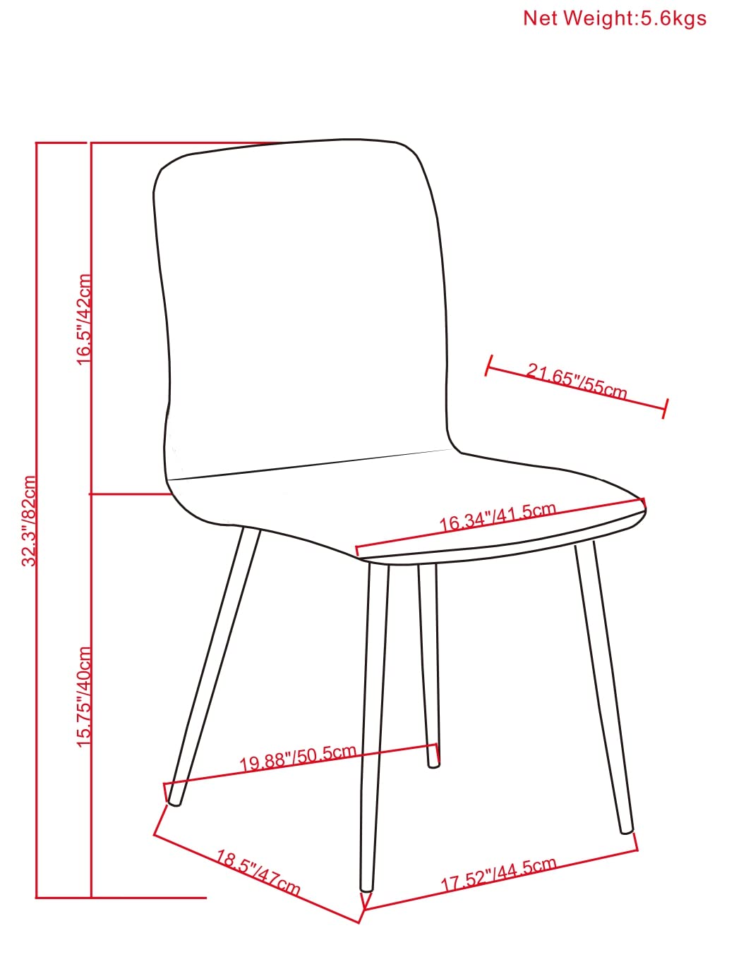 SIMPLIHOME Baylor Mid Century Modern Dining Chairs (Set of 2) - Dark Grey Velvet Upholstered - Comfortable & Stylish for Dining Room, Kitchen, Breakfast Nook & Home Office
