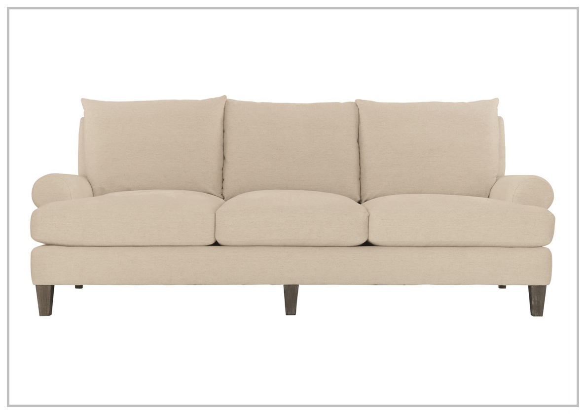 Bernhardt Isabella Fabric Sofa with Plush Feather Down Cushions - Luxurious Comfort for Living Room, Lounge & Family Gatherings