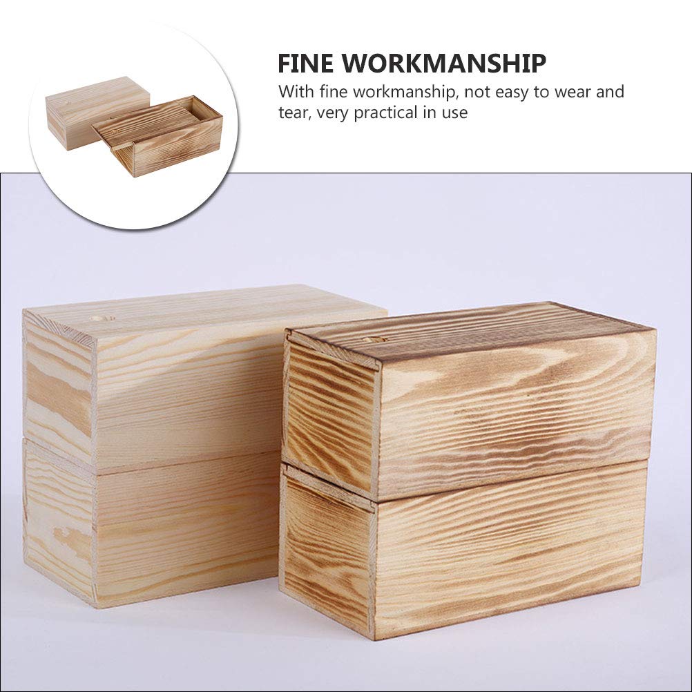 DOITOOL 2-Piece Wooden Jewelry Storage Box Set - Elegant Jewelry Organizer Case for Rings, Necklaces & Earrings - Perfect for Home Decor, Gift Giving & Travel Accessories