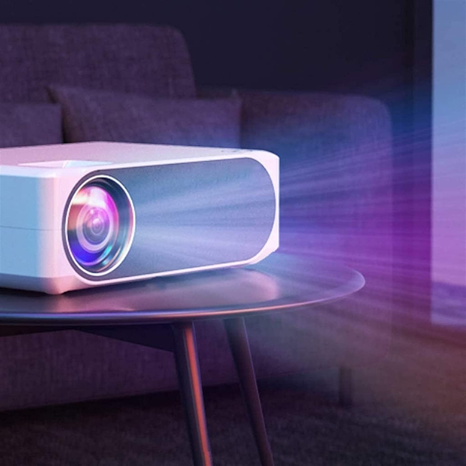 Portable 1080P Mini Projector - 170'' HD Display, 40,000 Hrs LED Life, Compatible with Fire TV Stick, HDMI, VGA, TF, AV & USB - Perfect for Home Theater, Outdoor Movie Nights & Business Presentations