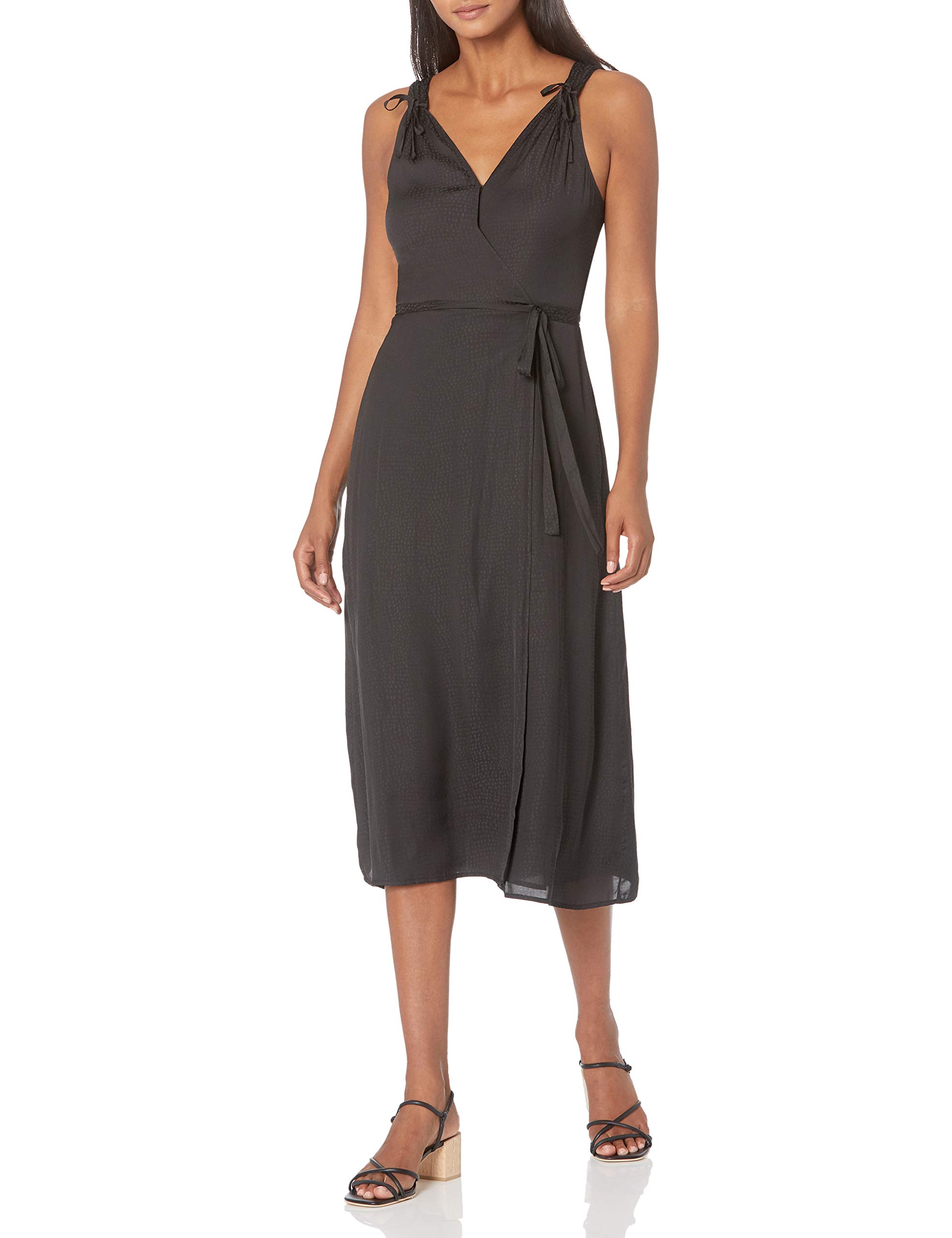 PAIGE Women's Cerisa Wrap Dress - Flattering V-Neck Midi Dress for Casual & Office Wear | Perfect for Summer, Date Night & Special Occasions