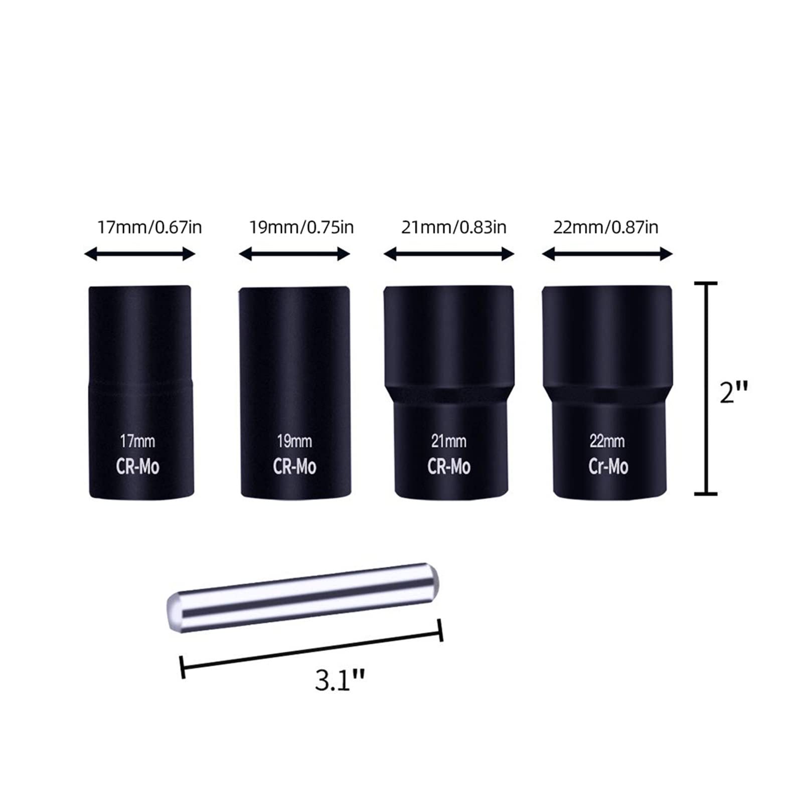 5/6PCS Twist Socket Set Extractor Kit - Impact Bolt Nut Removal Tool for Rusted Wheel Nuts | Professional Hand Tool Set with Storage Box | Ideal for Automotive Repair & DIY Projects (5PCS)