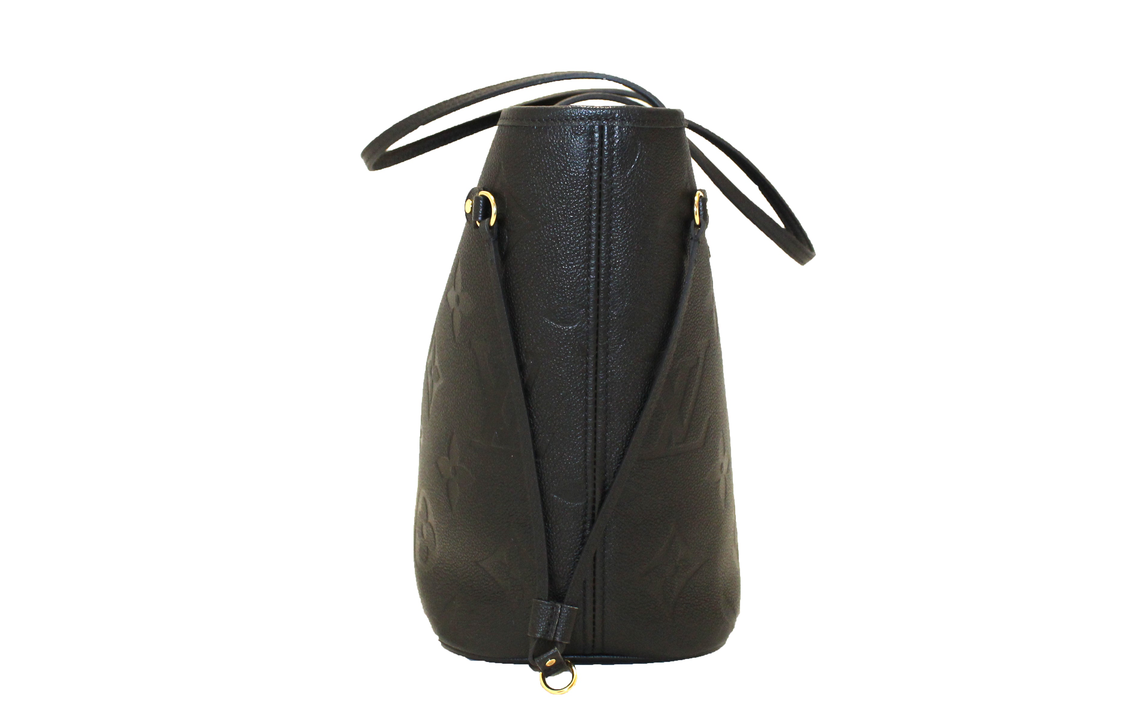 Authentic Louis Vuitton Black Monogram Empreinte Leather Neverfull MM Shoulder Bag Tote - Luxury Designer Handbag for Women, Perfect for Work, Travel & Everyday Use