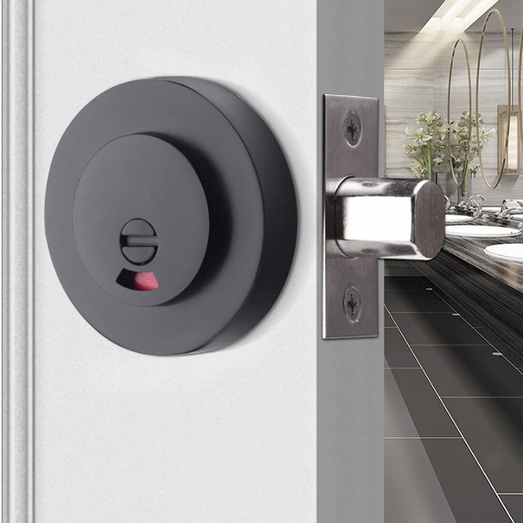 Gold Door Knob Lever with Toilet Indicator - Keyless Bedroom, Bathroom & Study Door Handle Lock for Privacy & Convenience - Perfect for Homes, Offices & Hotels