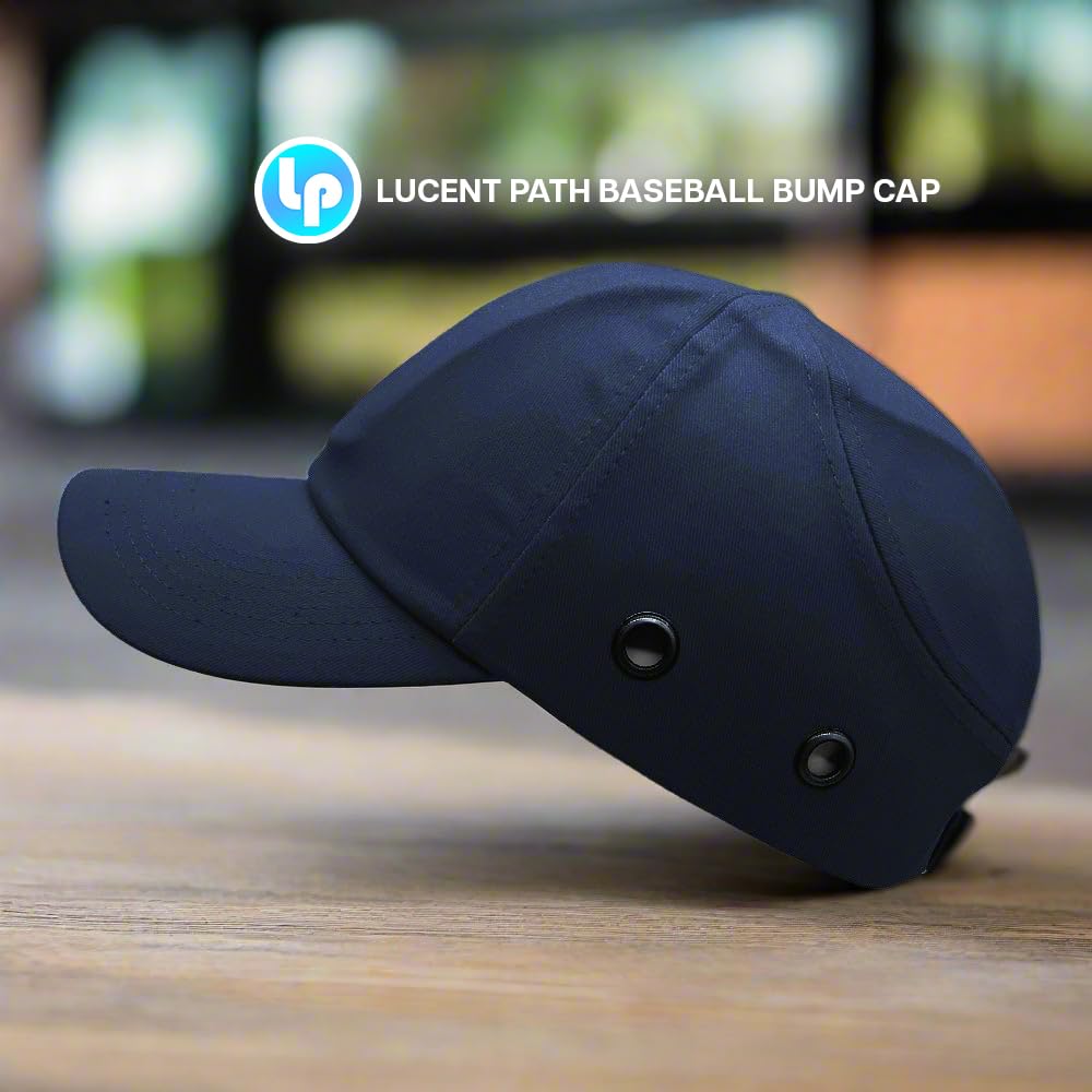 Ocean Blue Baseball Safety Bump Cap - OSHA Approved Hard Hat for Men & Women - Lightweight Head Protection for Construction, Warehouse & Outdoor Sports