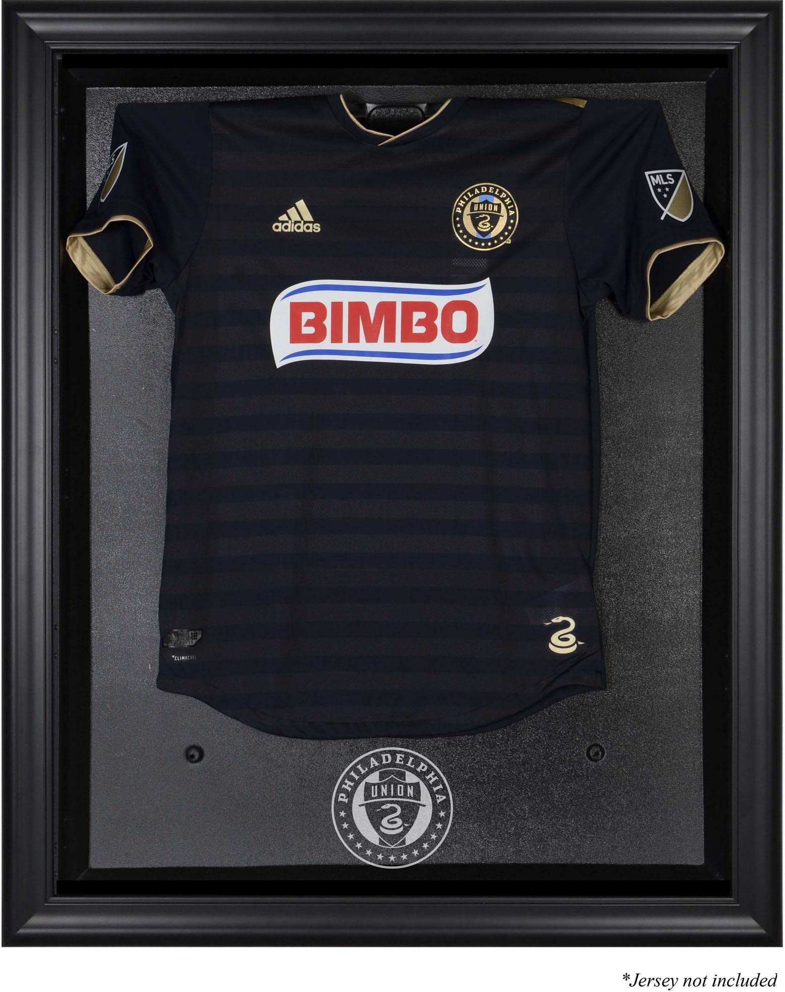 Philadelphia Union Framed Soccer Jersey Display Case - Team Logo Shadow Box for Memorabilia & Collectibles - Perfect for Man Cave, Sports Bar or Fan Room Decor