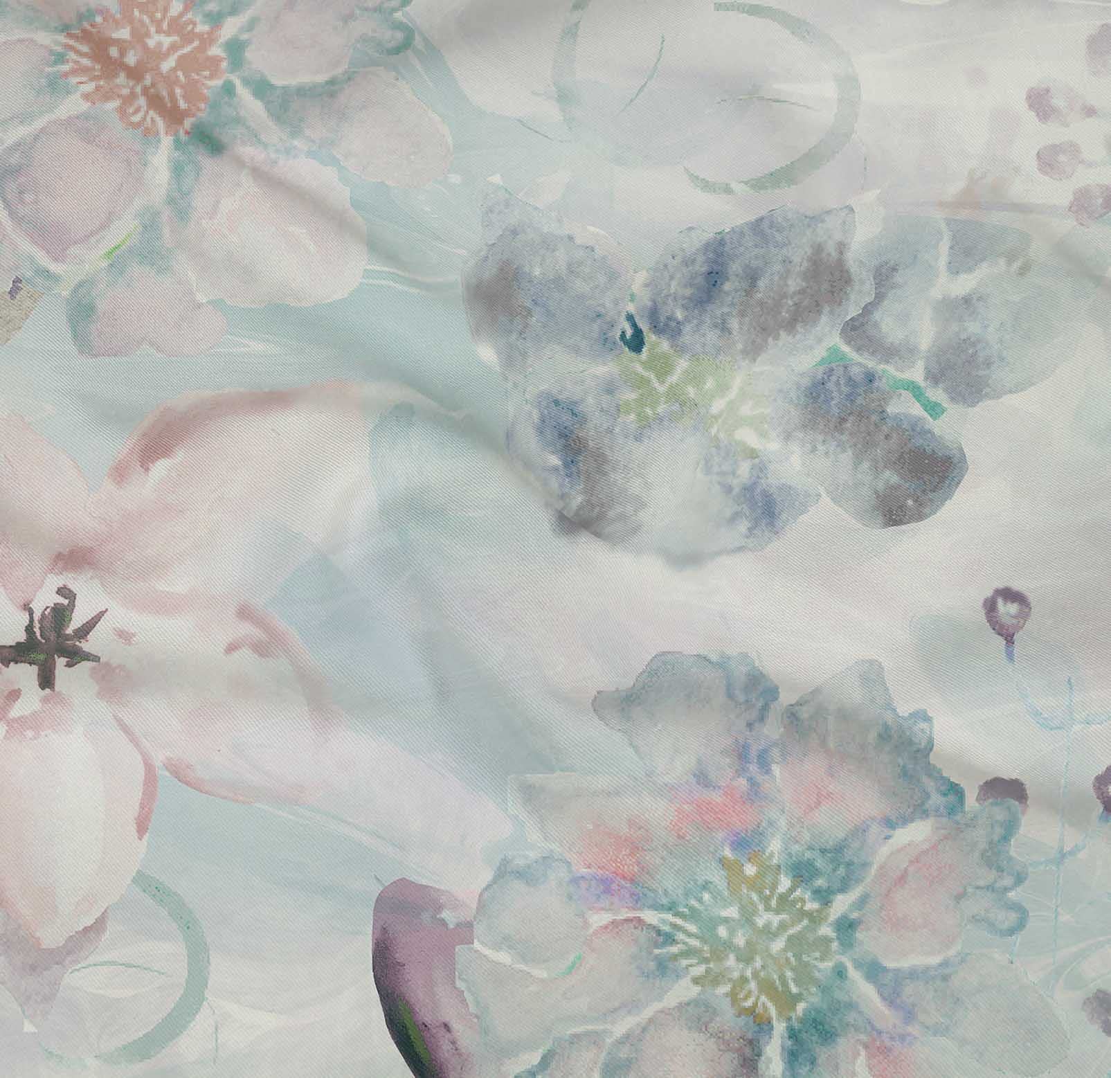 oneOone Cotton Poplin Twill Blush Pink Floral Print Fabric by The Yard - 56 Inch Wide Dress Material for DIY Clothing, Home Decor & Craft Projects