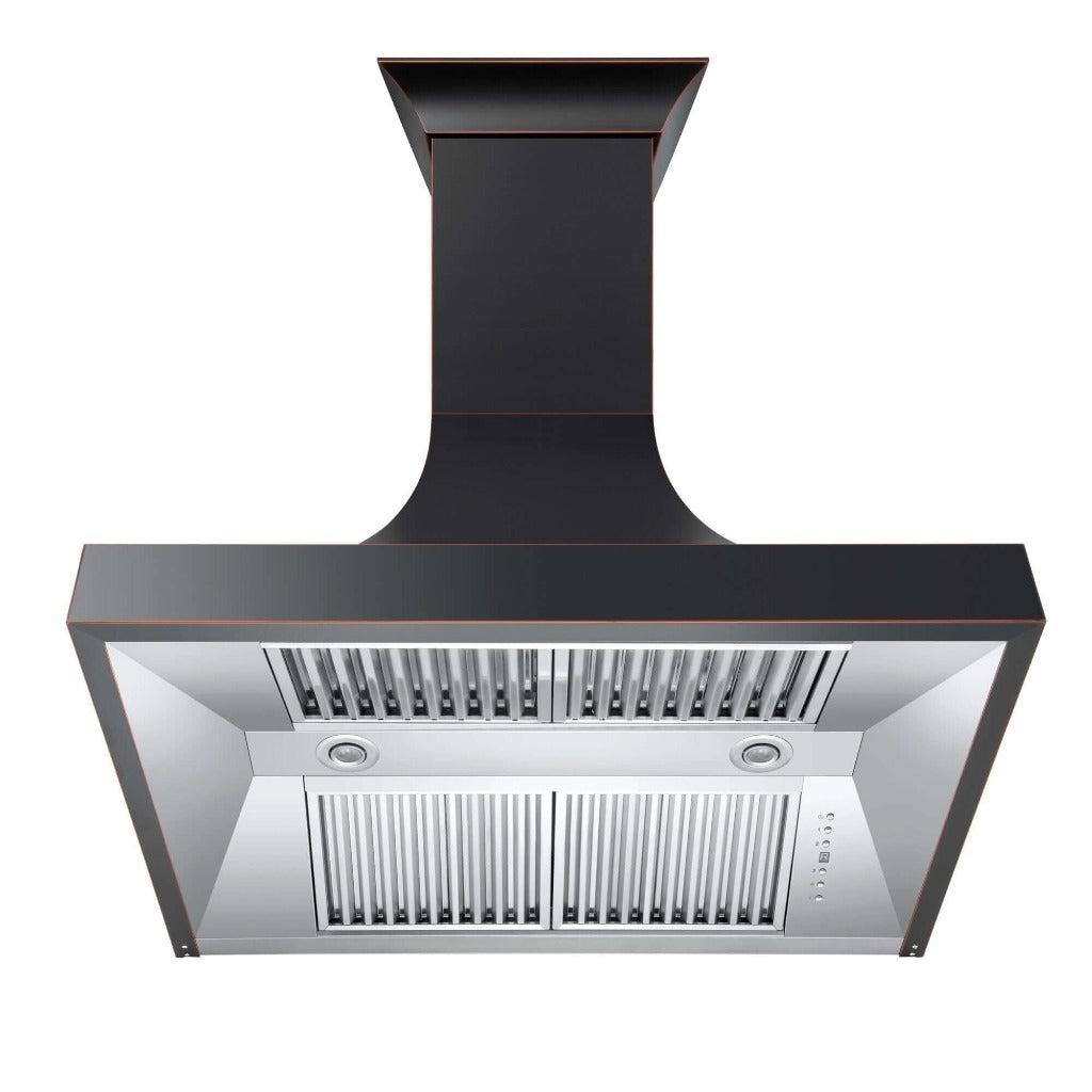 ZLINE 8632B Designer Series Oil Rubbed Bronze Wall Mount Range Hood - 36 Inch Kitchen Vent Hood with Powerful CFM for Modern Home Cooking