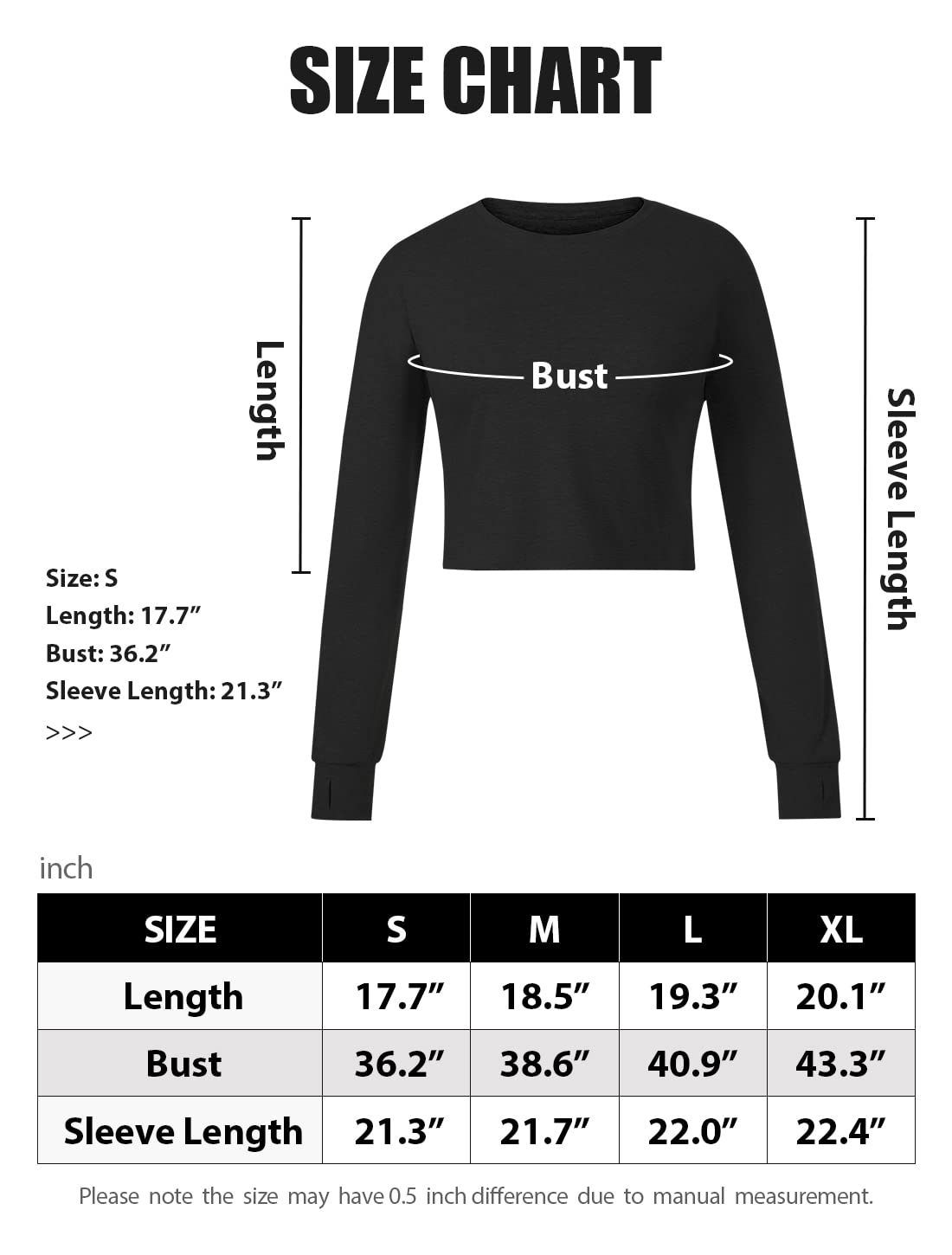 Cozy Pyro Women's Long Sleeve Crop Top - Athletic Casual Cropped Cotton Workout Sweatshirt with Thumb Holes | Perfect for Yoga, Gym & Streetwear Fashion