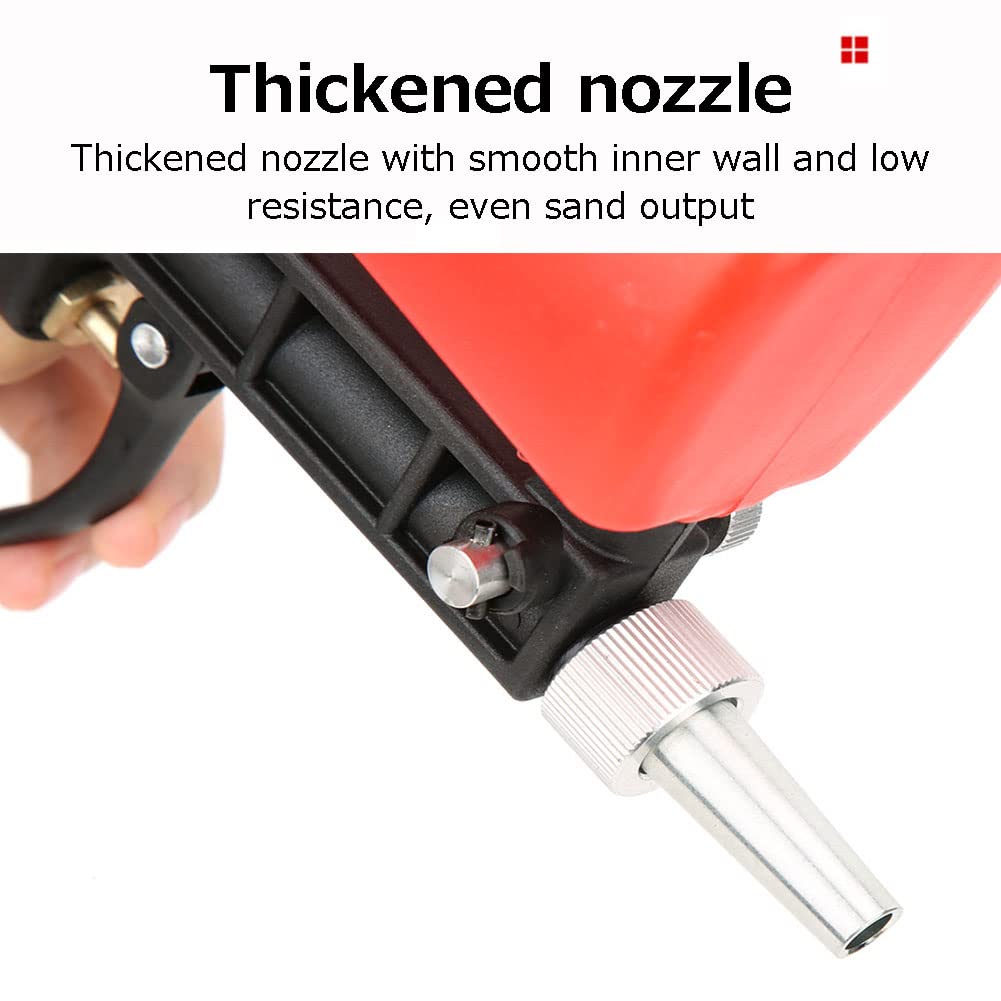 **Pneumatic Sandblasting Gun Kit - Mini Portable Handheld Sand Blaster with 1/4in Air Inlet for Metal, Wood & Auto Restoration - Ideal for DIY, Rust Removal & Surface Cleaning**