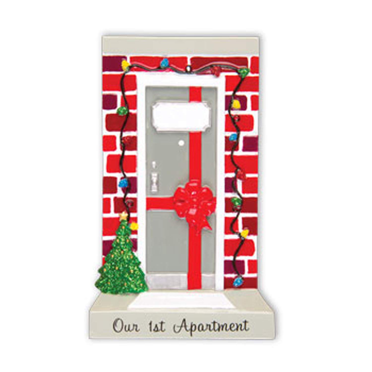 Personalized First Home Christmas Ornament - Custom Lighted House Tree Decor for New Homeowners - Perfect Housewarming Gift & Holiday Decoration for Apartments, New Homes