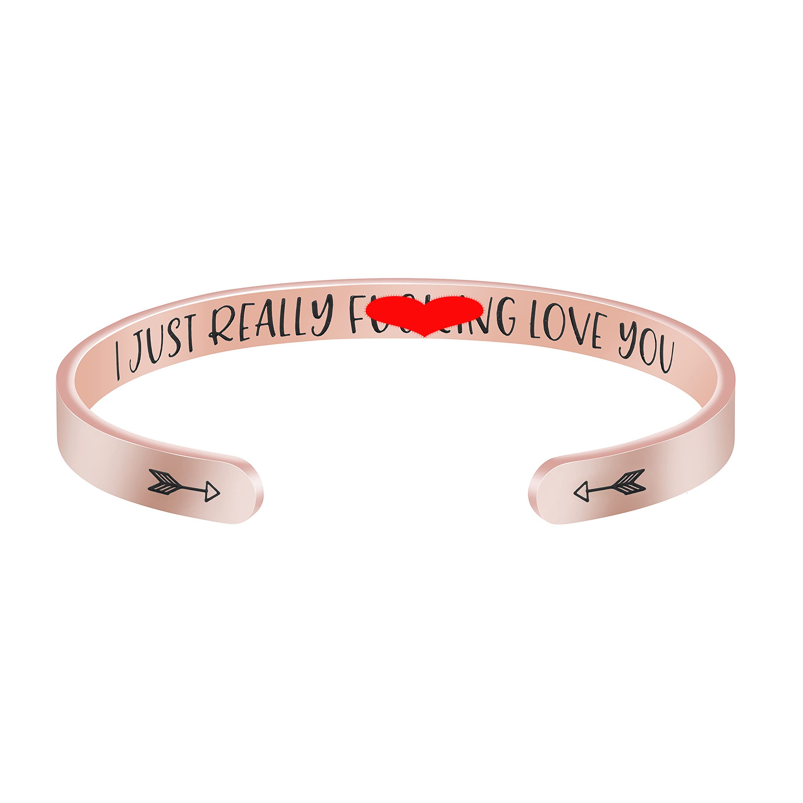 JoycuFF Women's Stainless Steel Cuff Bangle Bracelet - Meaningful Christmas, Birthday & Thanksgiving Gift for Mom, Mother, Mummy - Perfect for Special Occasions, Anniversaries & Everyday Elegance