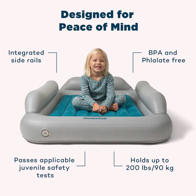 SlumberPod SlumberTot Inflatable Toddler Bed - Portable Travel Bed for Kids 2-5 Years - Perfect for Camping, Sleepovers & Indoor Play - Compact & Easy to Set Up