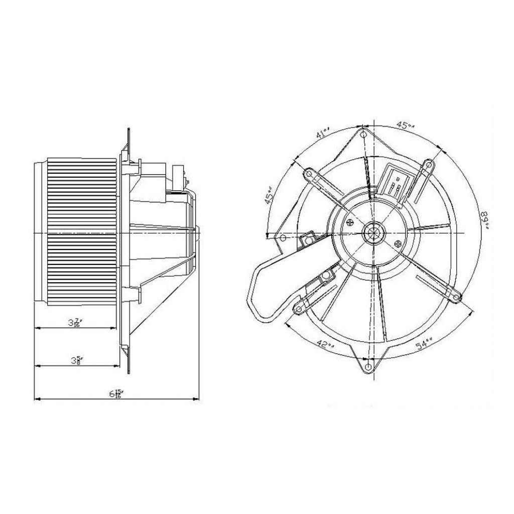 2005-2007 Dodge Charger/Magnum Blower Motor Assembly Replacement - OEM 5061091AB Compatible - Perfect for AC/Heating System Repair & Maintenance