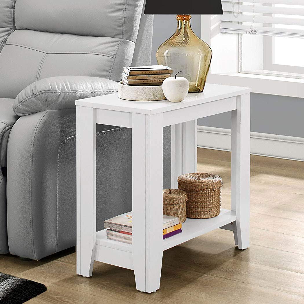 Monarch Specialties 3117 White Laminate Transitional Accent Side Table - 23.75