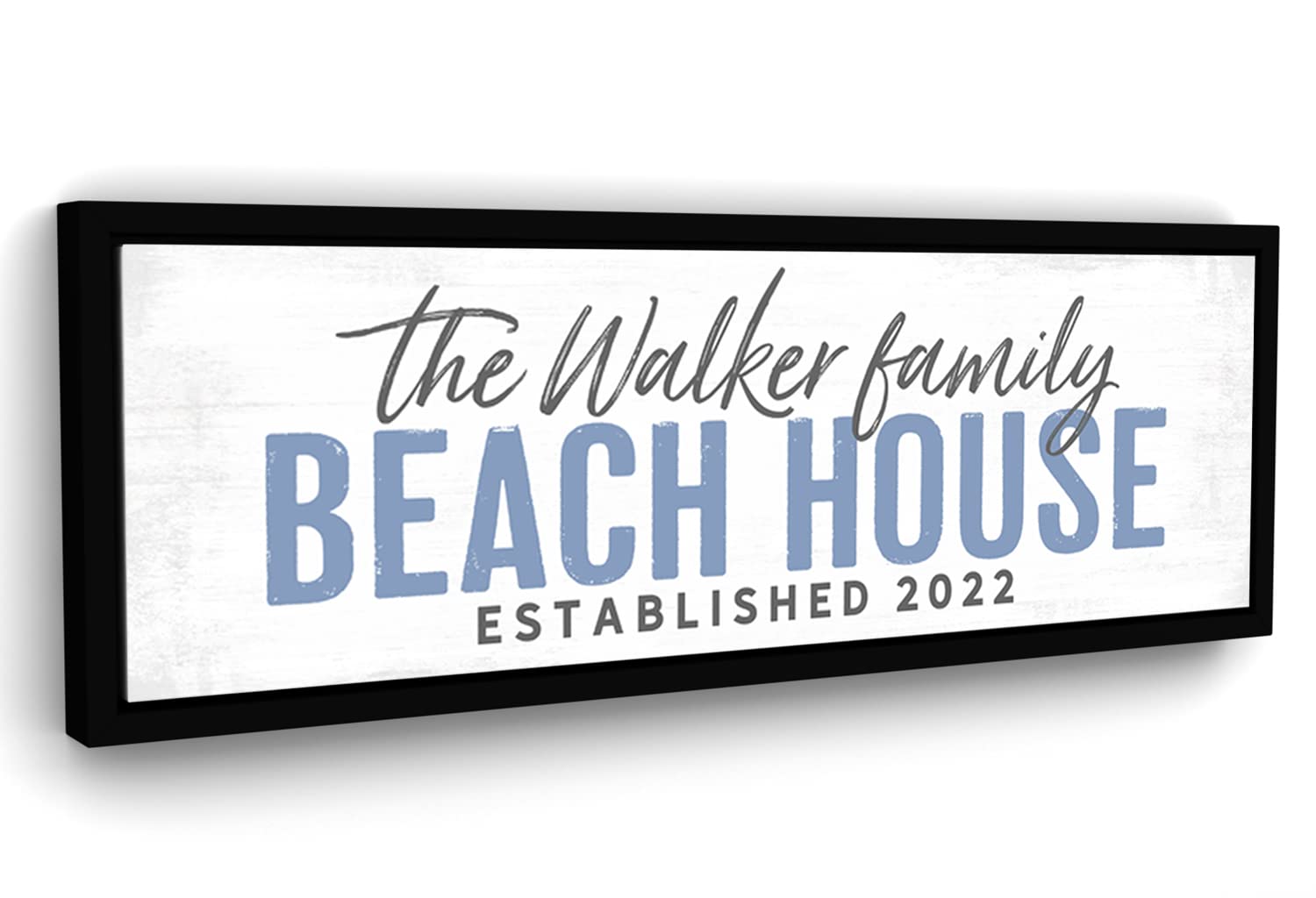 Custom Beach House Canvas Wall Art - 20x60 Inch Coastal Decor for Living Room, Bedroom & Office | Pretty Perfect Studio