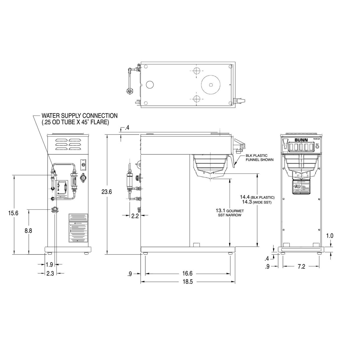 BUNN AXIOM® Dual Voltage Airpot Coffee Brewer 38700.0010 - Commercial & Home Use for Offices, Restaurants, and Events