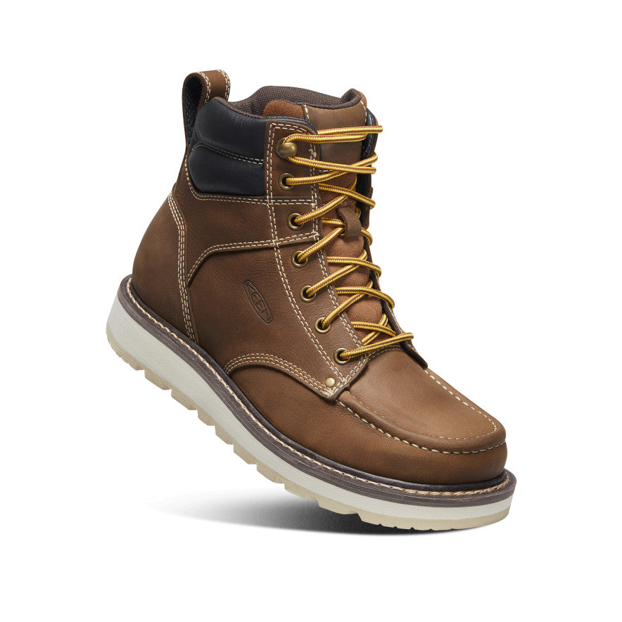 Men's Cincinnati 6 Soft Toe Work Boots - Belgian/Sandshell Leather - Durable Safety Shoes for Construction & Outdoor Work